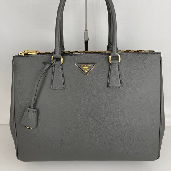 Prada Handbags - New Prada Saffiano Lux Italian Double Zip Tote